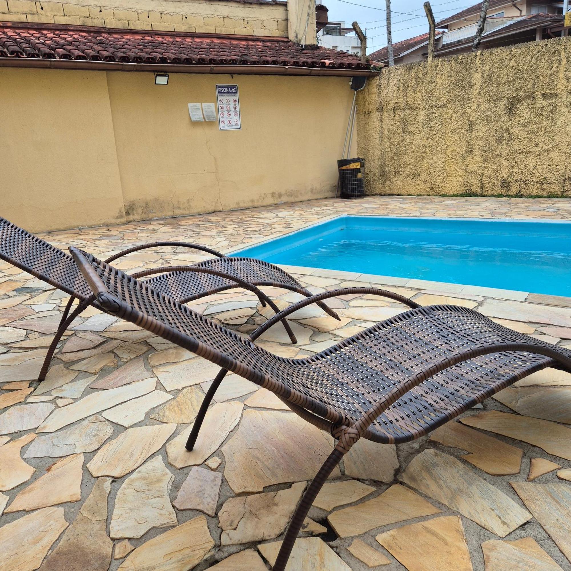 Casa 7 Em Ubatuba No Centro Condominio Com Piscina E Churrasqueira Exterior foto